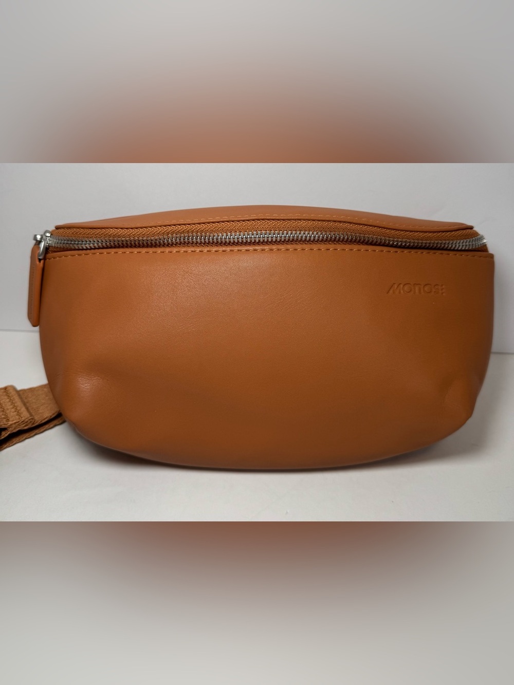 Monos Metro Sling Bag Vegan Leather Saddle Tan NWOT